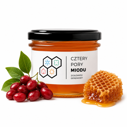 ziołomiód dereniowy 280 g w szklanym słoiku (1).png